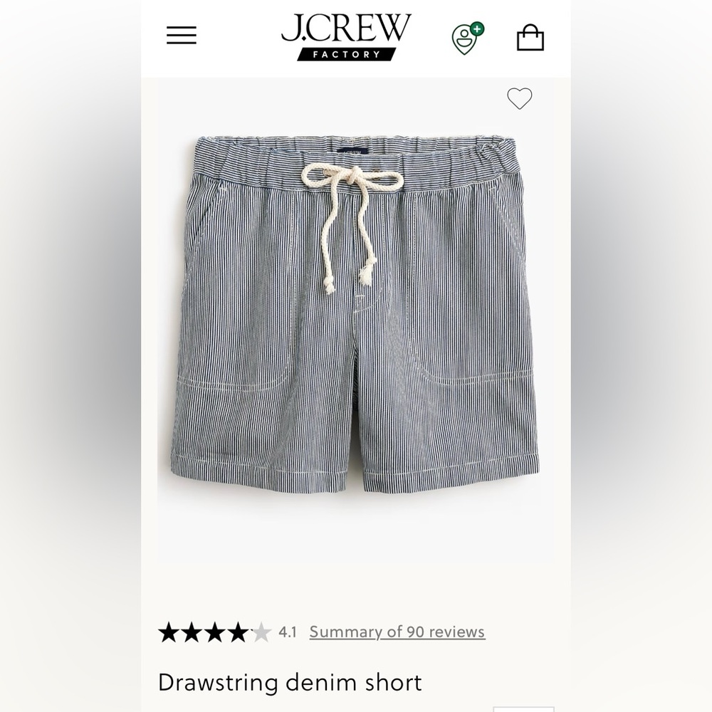 Striped J Crew Drawstring Shorts Size 28 Worn Once!